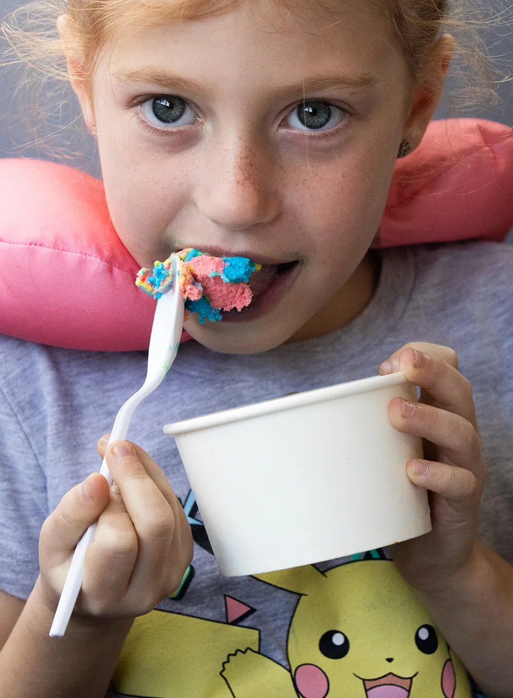 Little girl eating Ice Cream